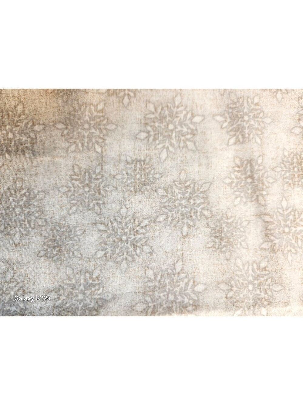 Winter Snowflake Pattern Fabric For Quilting & Crafts half yard